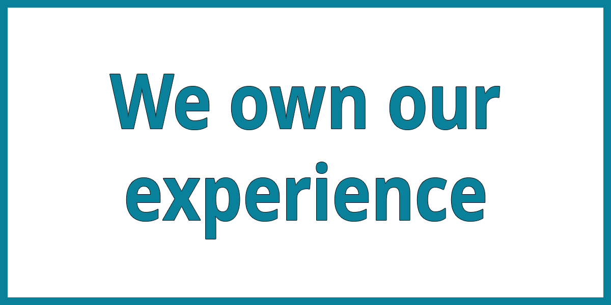 We own our experience page buton